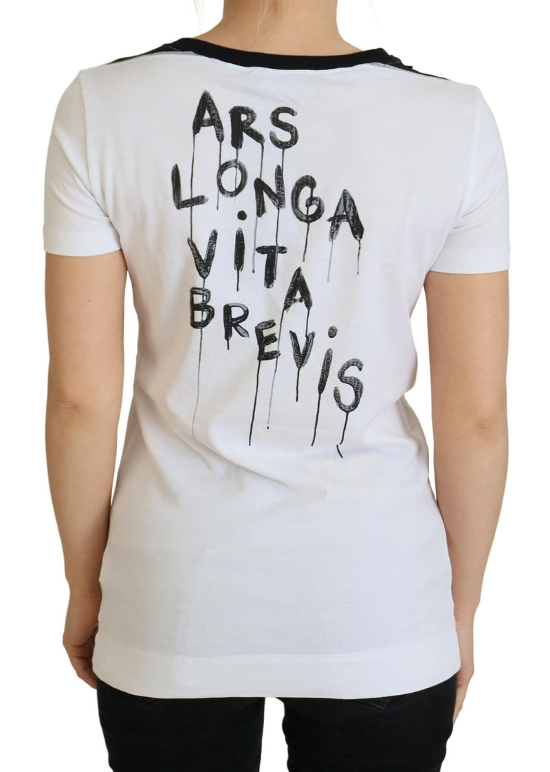 Dolce & Gabbana White Cotton Crewneck T-shirt