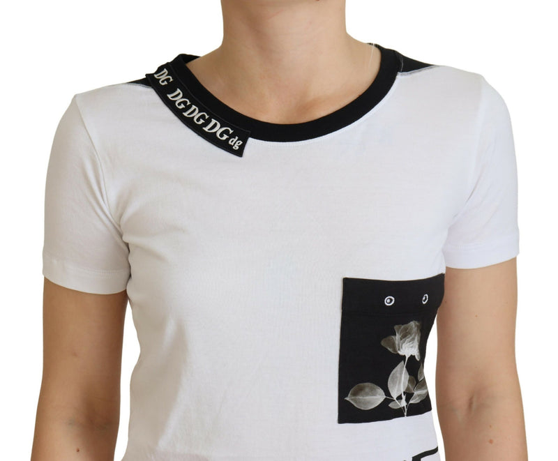 Dolce & Gabbana White Cotton Crewneck T-shirt