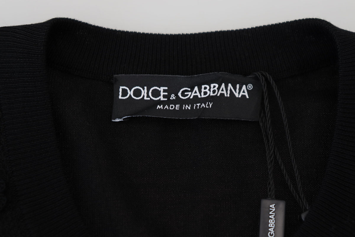 Dolce & Gabbana Cardigan en Dentelle Florale Noire