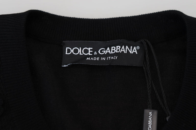 Dolce & Gabbana Cardigan en Dentelle Florale Noire