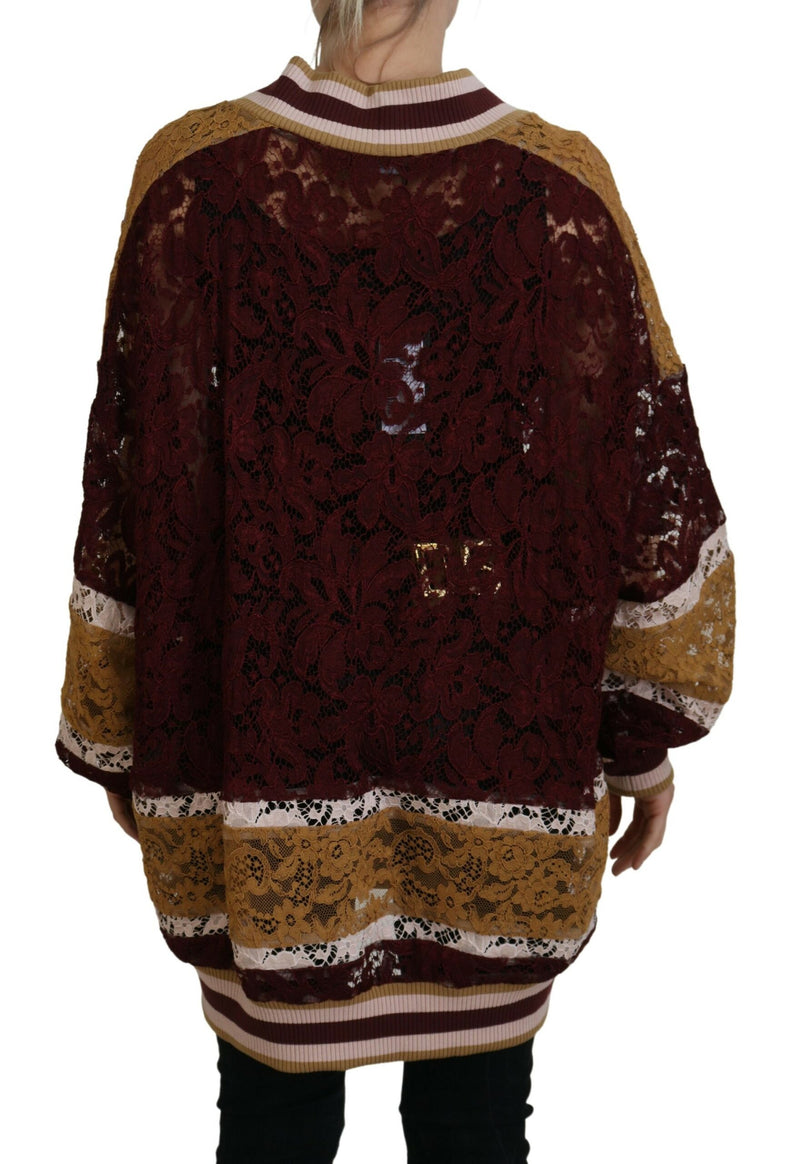 Pull-over en dentelle multicolore Dolce & Gabbana