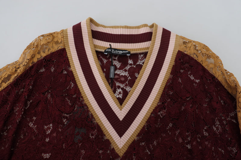 Pull-over en dentelle multicolore Dolce & Gabbana
