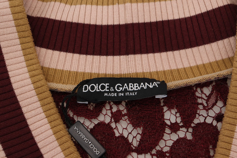 Pull-over en dentelle multicolore Dolce & Gabbana