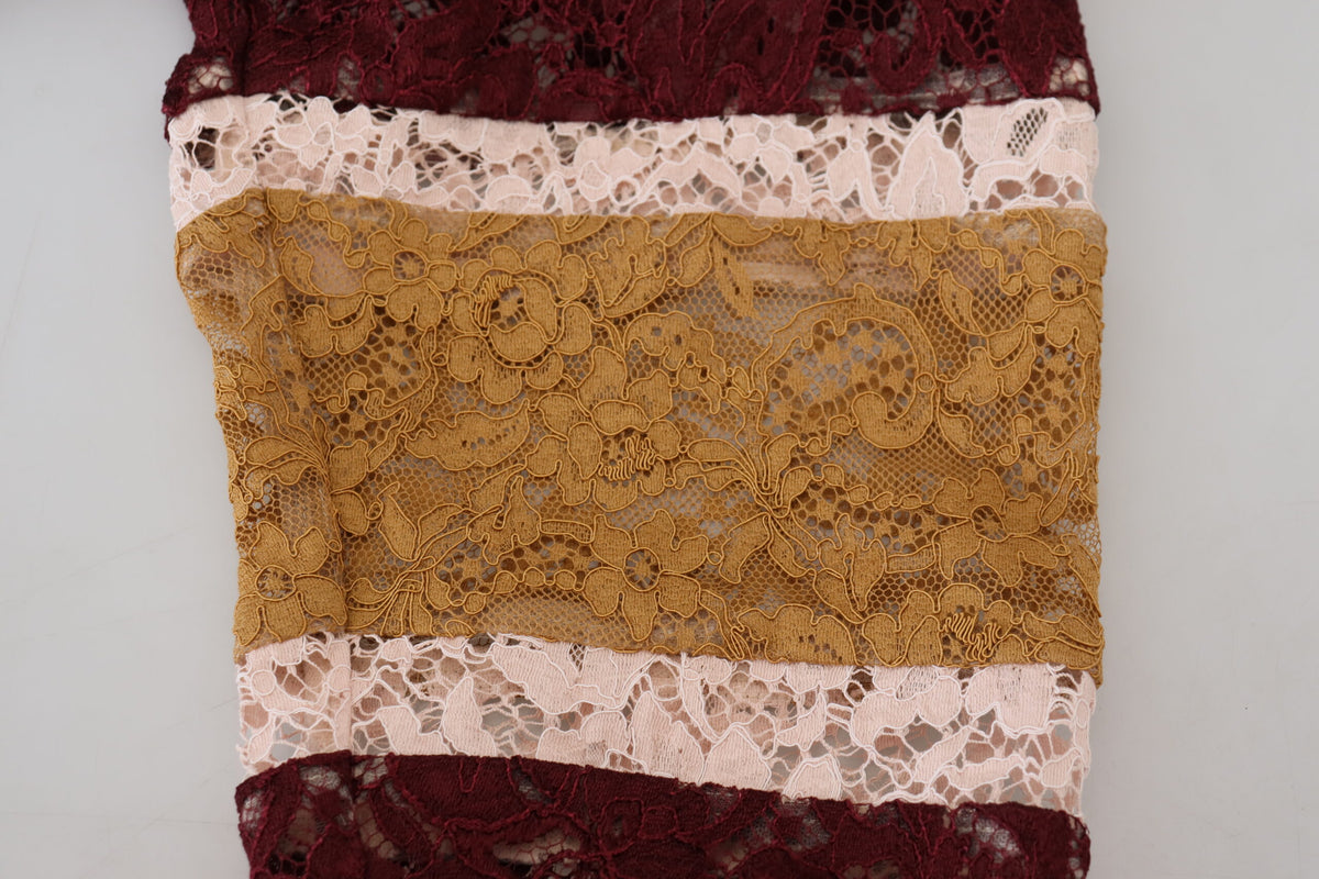 Pull-over en dentelle multicolore Dolce & Gabbana
