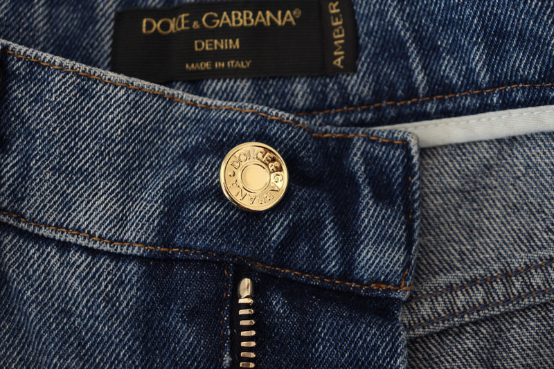Dolce & Gabbana Jeans en Denim Tissé Tissé Bleu