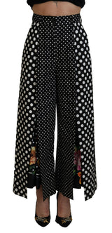 Dolce & Gabbana Pantalon Taille Haute à Pois Multicolores