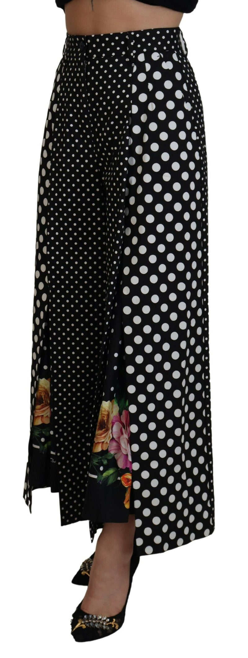 Dolce & Gabbana Pantalon Taille Haute à Pois Multicolores
