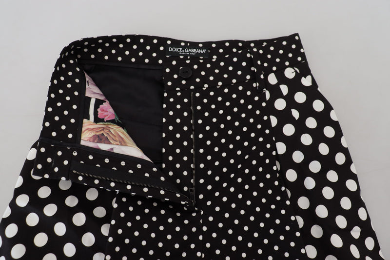 Dolce & Gabbana Pantalon Taille Haute à Pois Multicolores