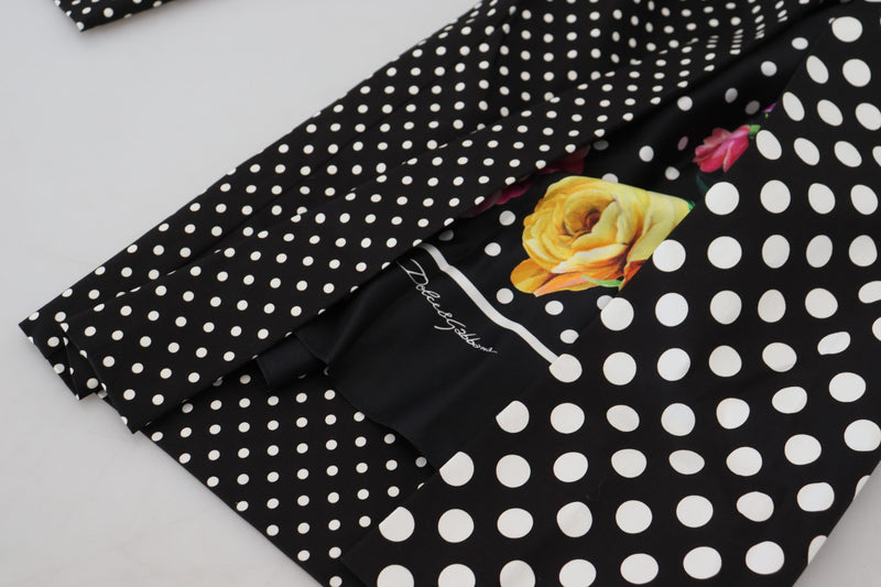 Dolce & Gabbana Pantalon Taille Haute à Pois Multicolores