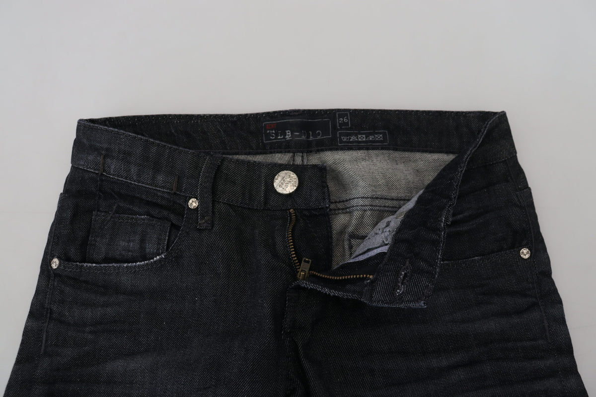 Acht Black Low Waist Slim Fit Women Casual Denim Jeans