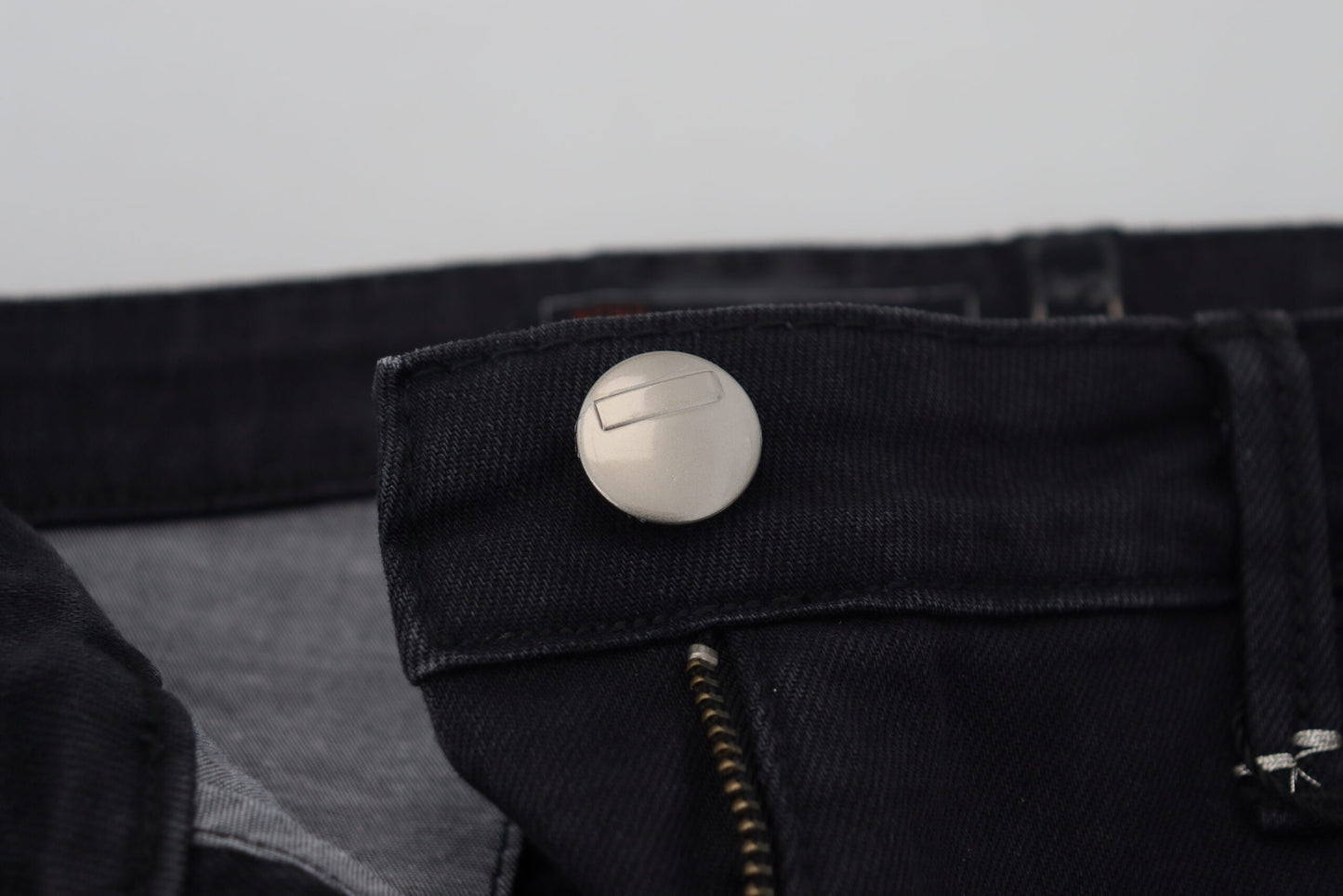 Acht - Jeans skinny délavés en coton noir pour femme - Style décontracté