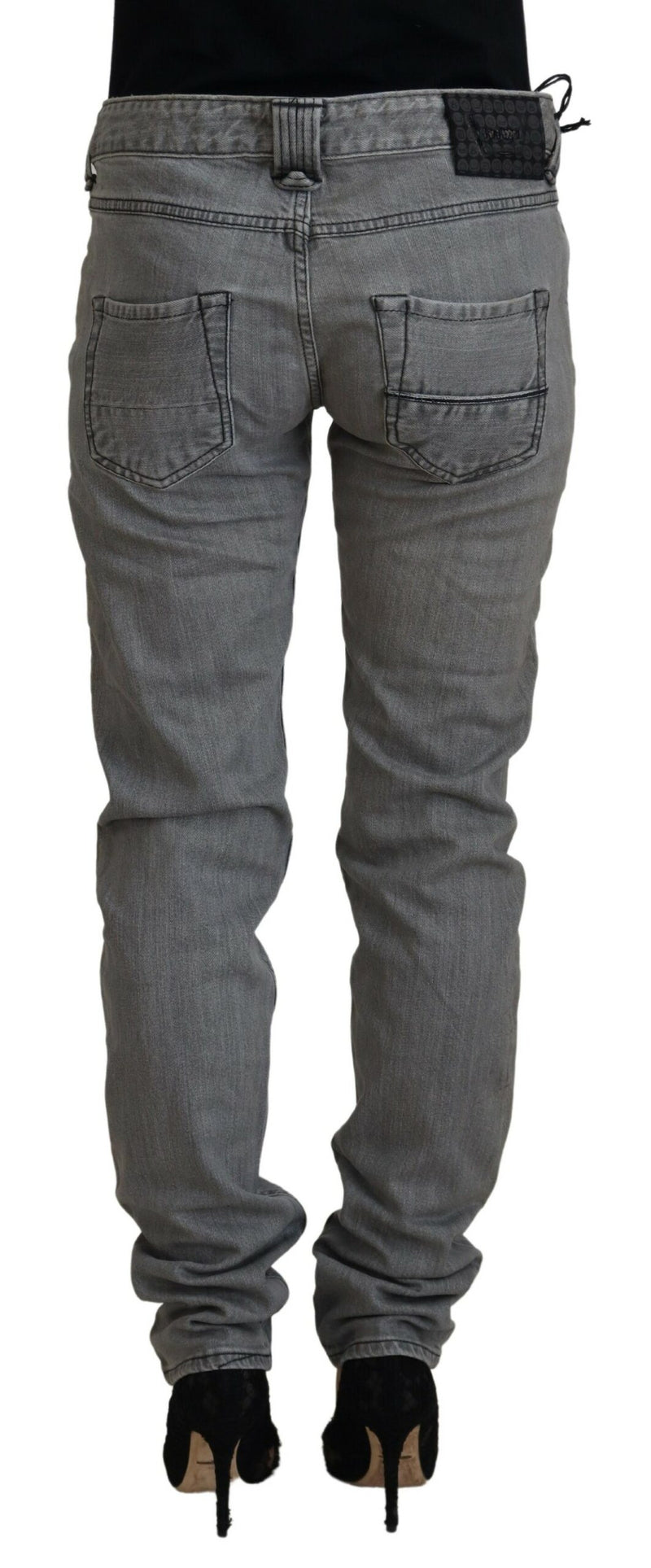 Care Label Jeans Skinny Femme Grises en Coton