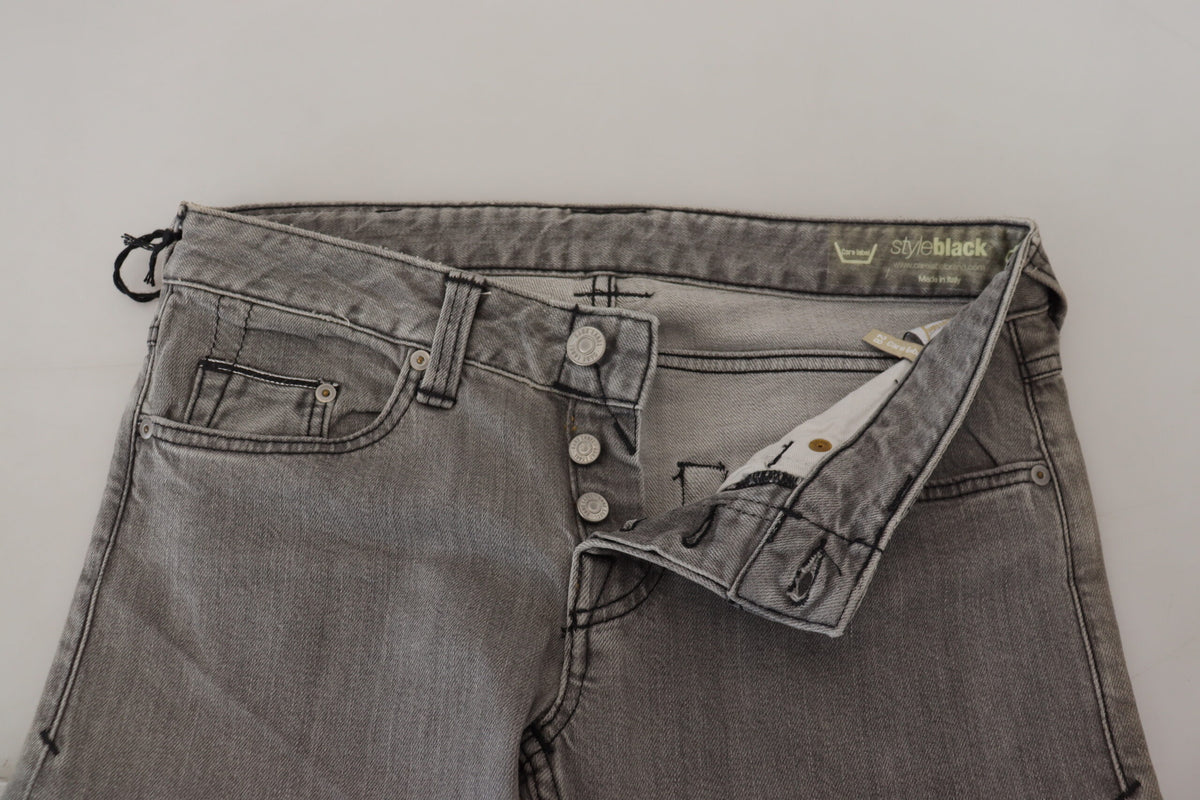 Care Label Jeans Skinny Femme Grises en Coton