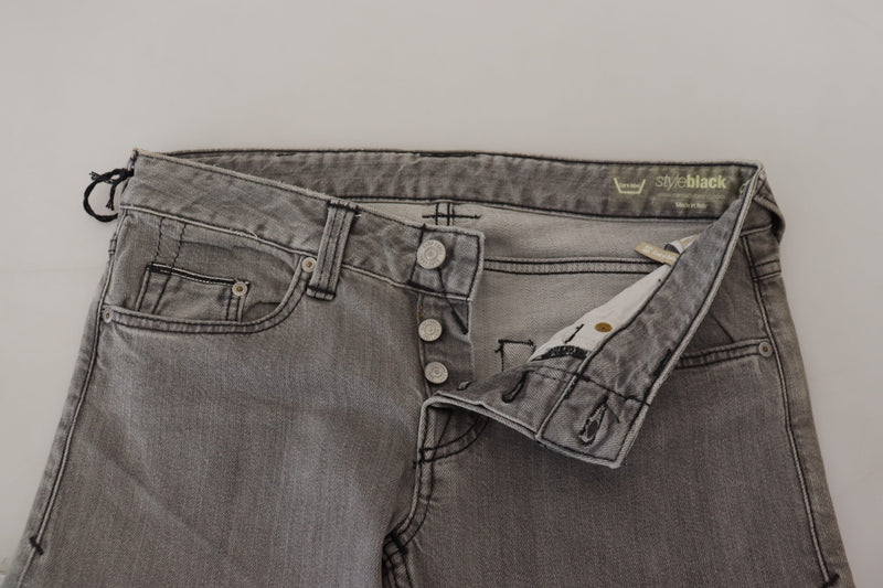 Care Label Jeans Skinny Femme Grises en Coton