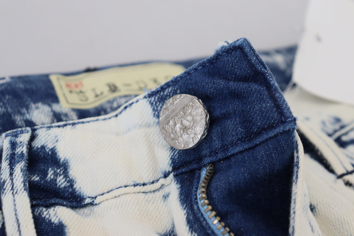 Acht Jeans Femme Skinny Tissés en Coton Blanc et Bleu