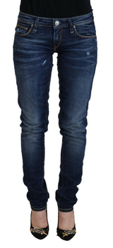 Acht Jeans Femme Basse Taille Bleues Délavées