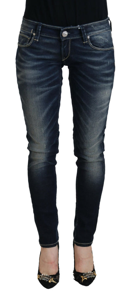 Jeans en coton slim fit pour femme, bleu lavé, Acht.