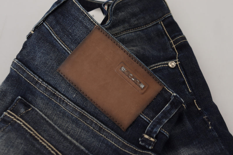 Acht Jeans Femme Slim Fit en Denim Bleu Lavé