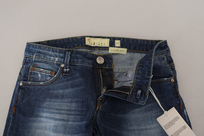Jeans en coton slim fit pour femme, bleu lavé, Acht.