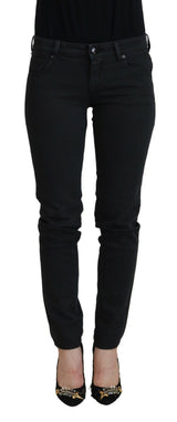 Ermanno Scervino Jeans Femme Slim Fit Noir en Coton