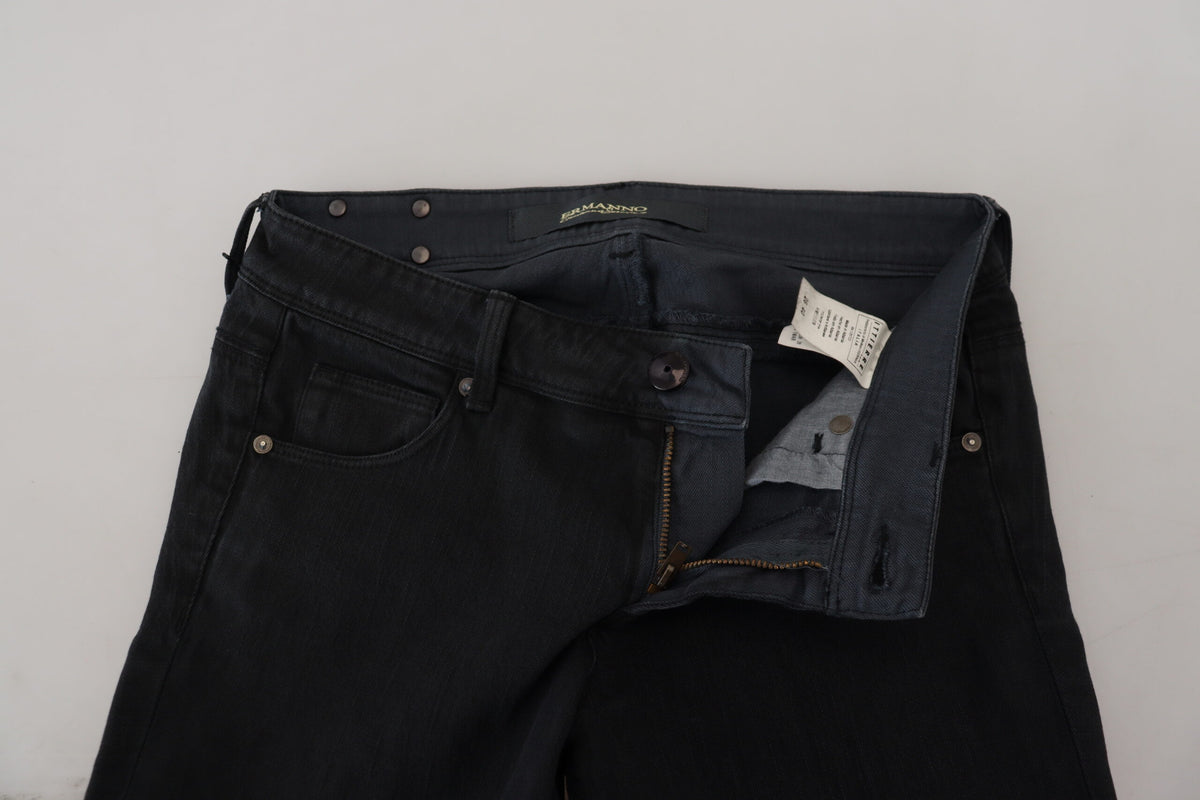 Ermanno Scervino Jeans Femme Slim Fit Noir en Coton