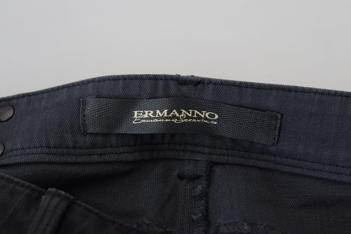 Ermanno Scervino Jeans Femme Slim Fit Noir en Coton