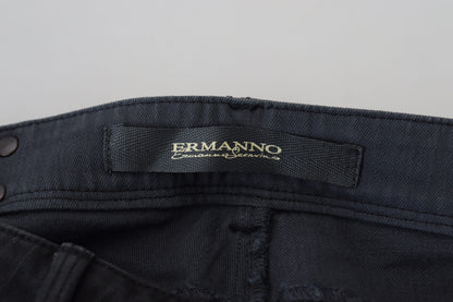 Jean slim en coton noir pour femme Ermanno Scervino