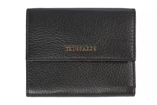 Trussardi Zwarte Leren Dames Portemonnee