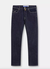 Jean en coton bleu Jacob Cohen pour homme avec une coupe droite