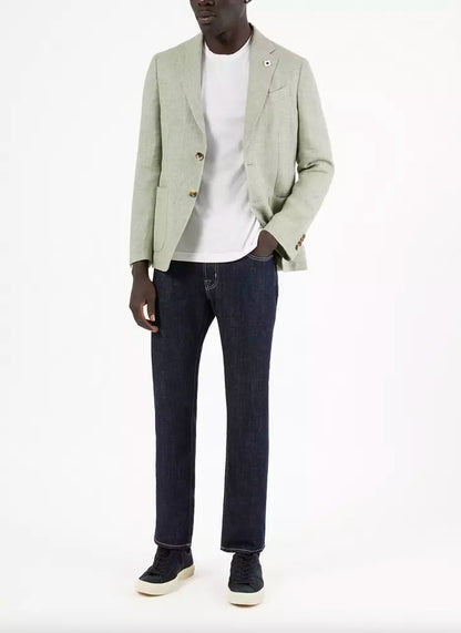 Jean en coton bleu Jacob Cohen pour homme avec une coupe droite