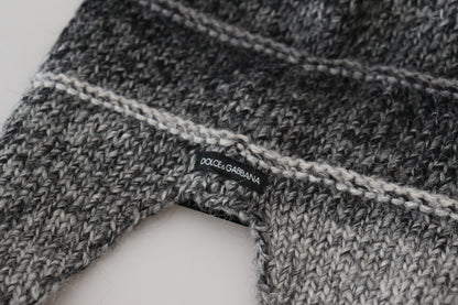 Bonnet en tricot polaire gris chaud avec cache-oreilles Dolce & Gabbana