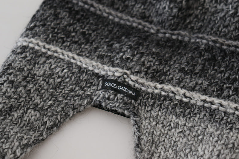 Bonnet en tricot polaire gris chaud avec cache-oreilles Dolce & Gabbana