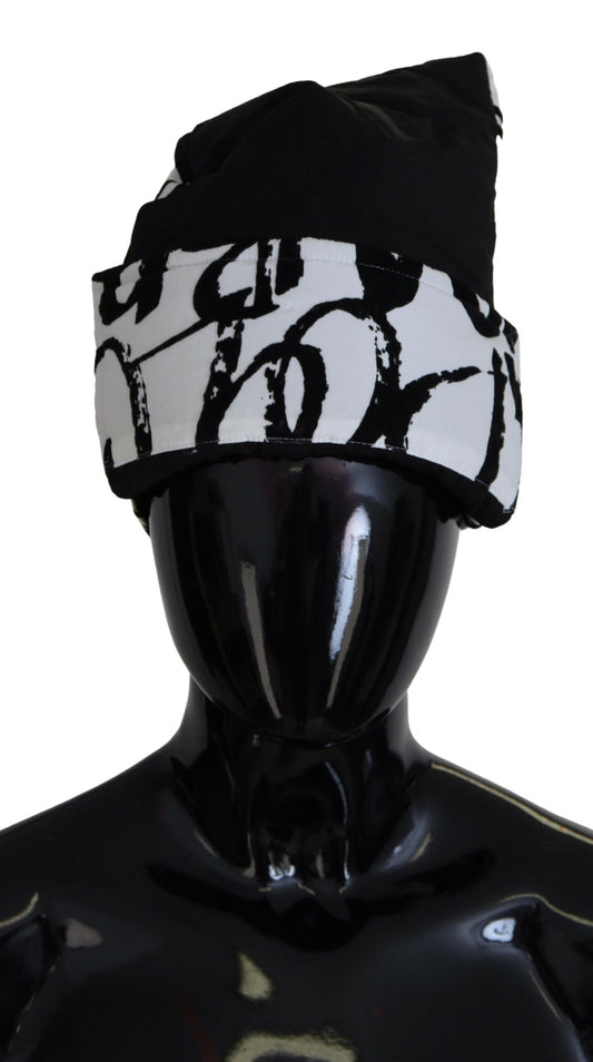 Bonnet d'hiver Dolce & Gabbana en nylon blanc imprimé pour femme