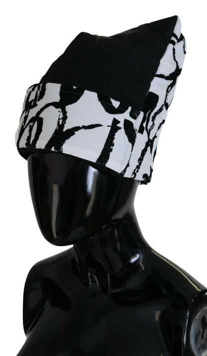 Bonnet d'hiver Dolce & Gabbana en nylon blanc imprimé pour femme