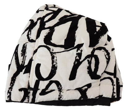 Bonnet d'hiver Dolce & Gabbana en nylon blanc imprimé pour femme