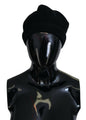 Bonnet d'hiver en laine vierge noire Dolce & Gabbana pour femme
