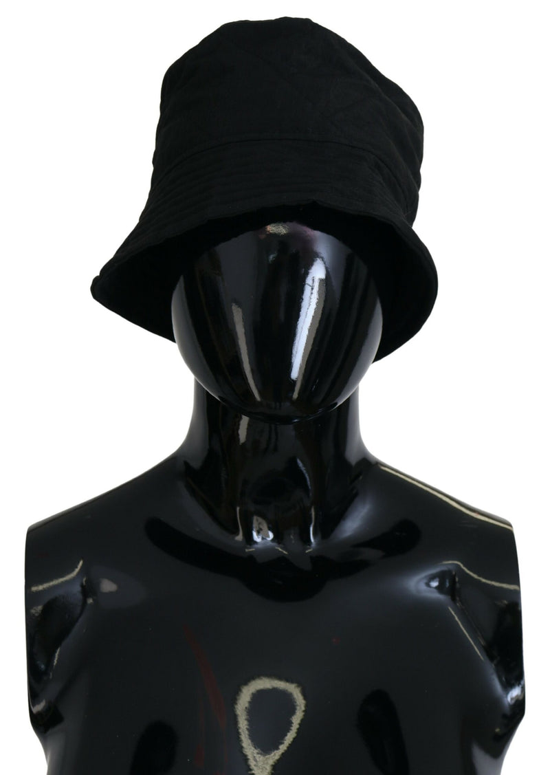 Dolce & Gabbana Black Nylon Bucket Cap Hat