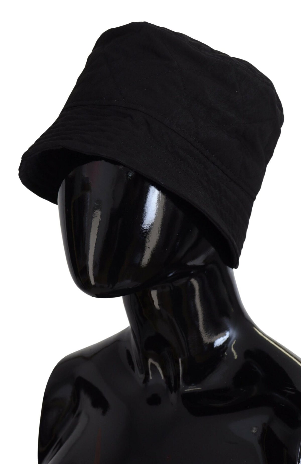 Dolce & Gabbana Black Nylon Bucket Cap Hat