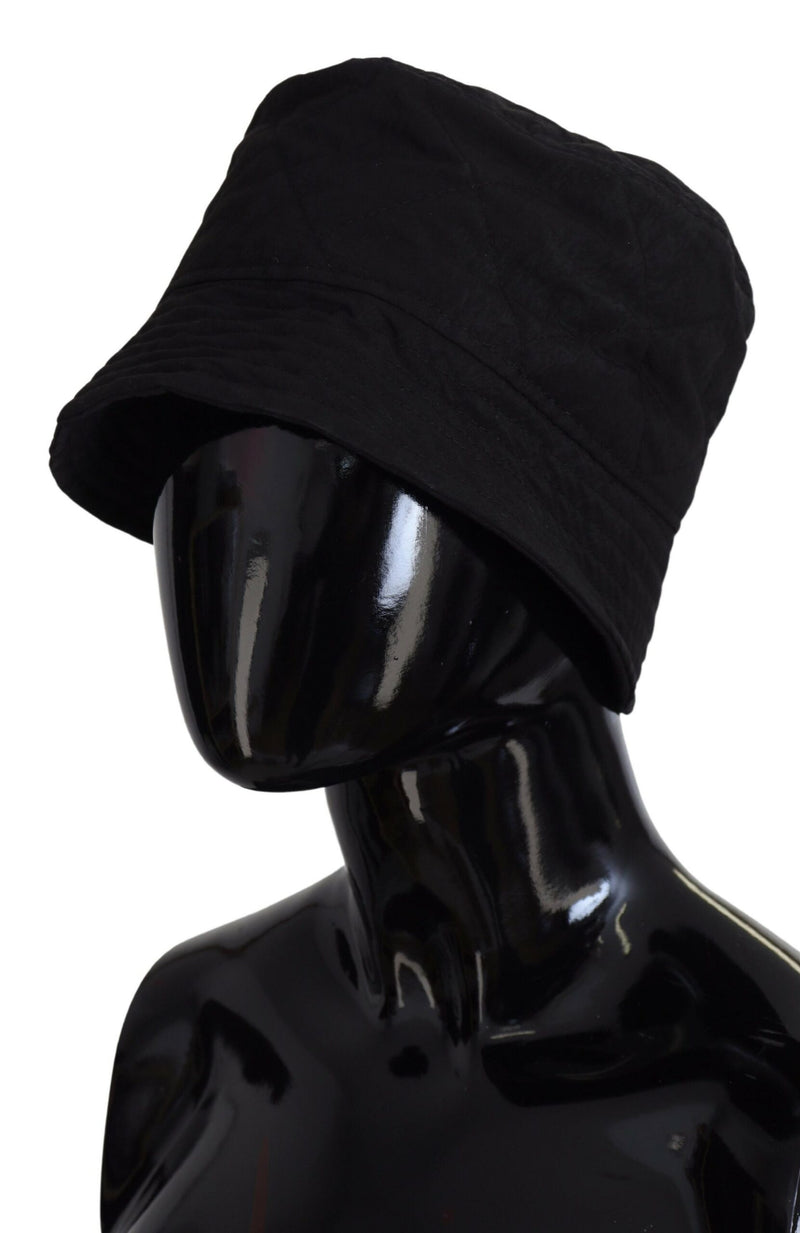 Dolce & Gabbana Black Nylon Bucket Cap Hat