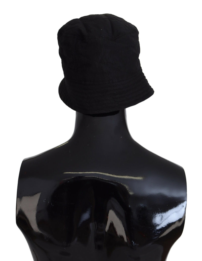 Dolce & Gabbana Black Nylon Bucket Cap Hat