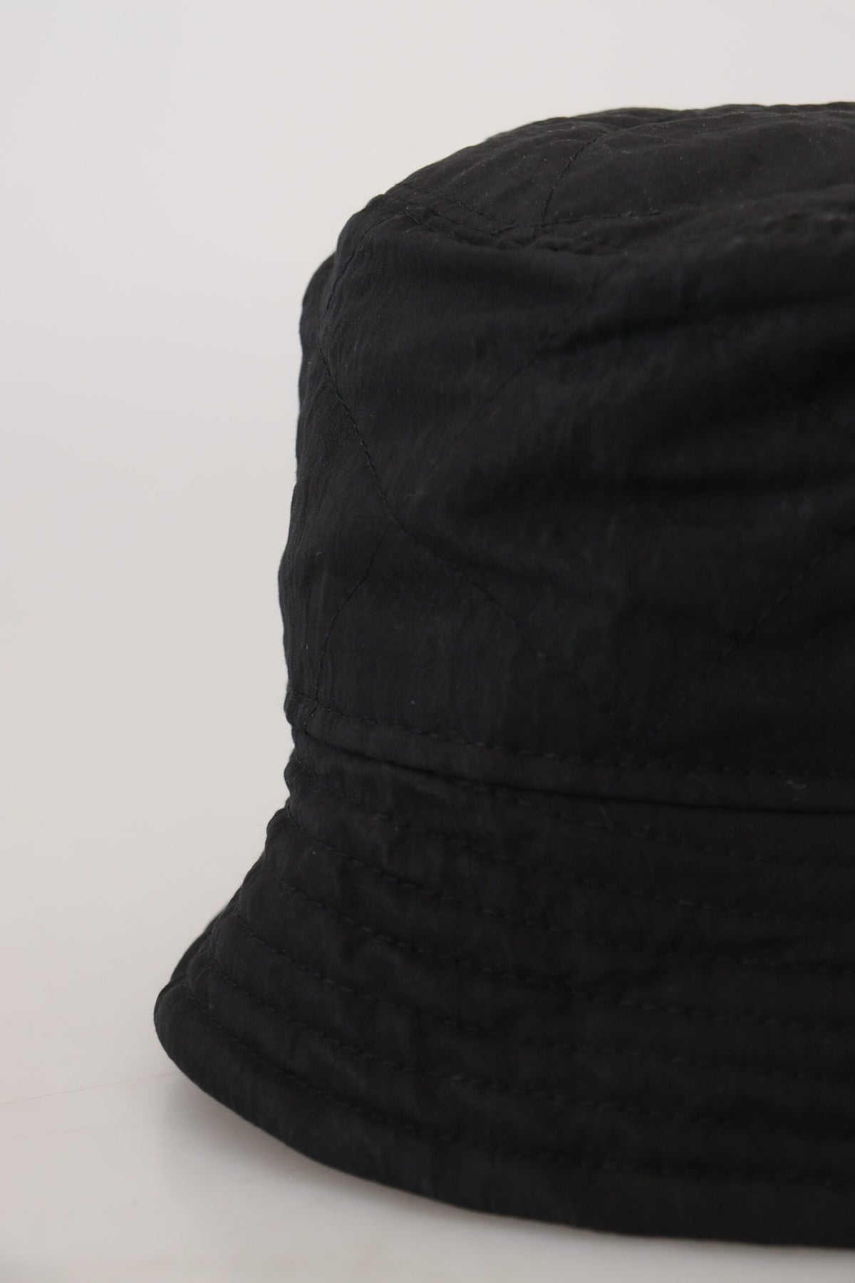 Dolce & Gabbana Black Nylon Bucket Cap Hat