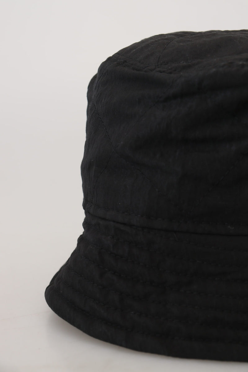 Dolce & Gabbana Black Nylon Bucket Cap Hat
