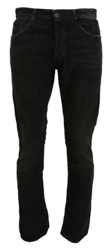 Costume National - Jeans décontractés en sergé de coton gris pour homme