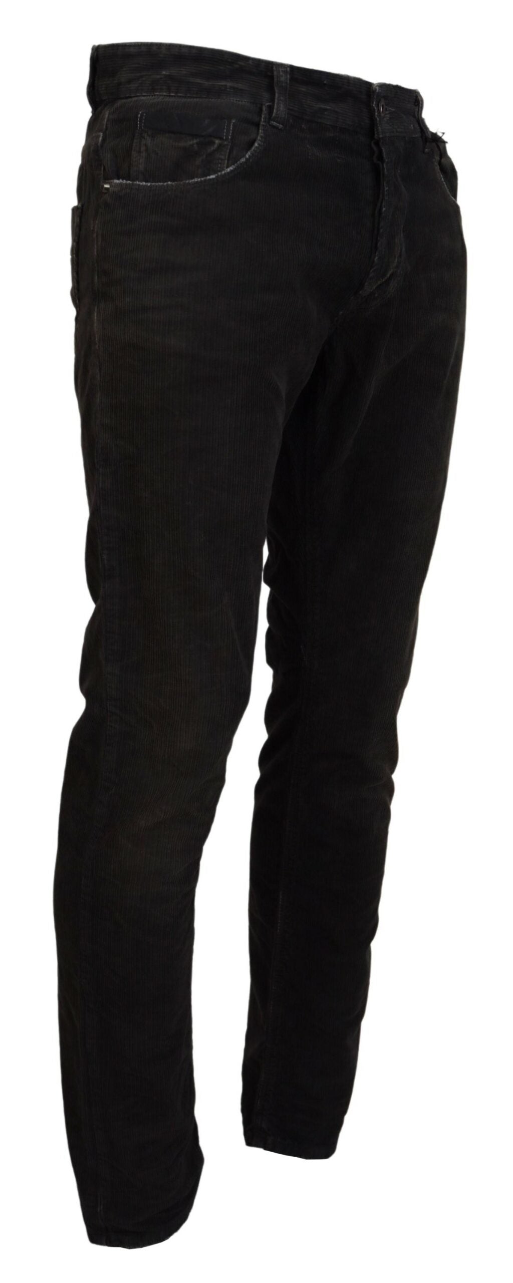 Costume National - Jeans décontractés en sergé de coton gris pour homme