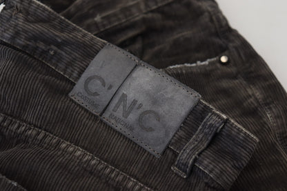 Costume National grijze katoenen corduroy casual jeans voor heren