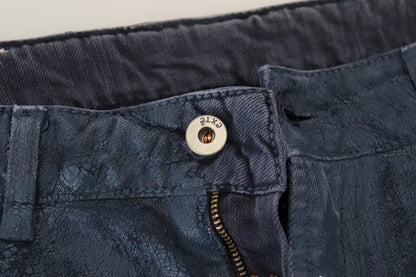 Exte Blauwe Katoenen Tapered Slim Fit Casual Jeans voor Heren