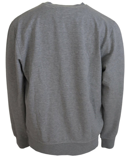 Pull en coton gris à capuche pour homme Aeronautica Militare