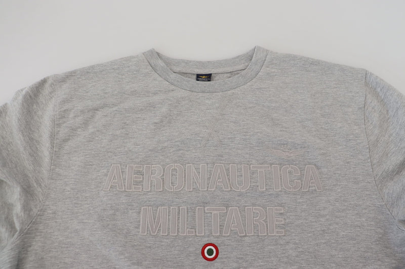 Aeronautica Militare Gray Pullover Sweatshirt for Men