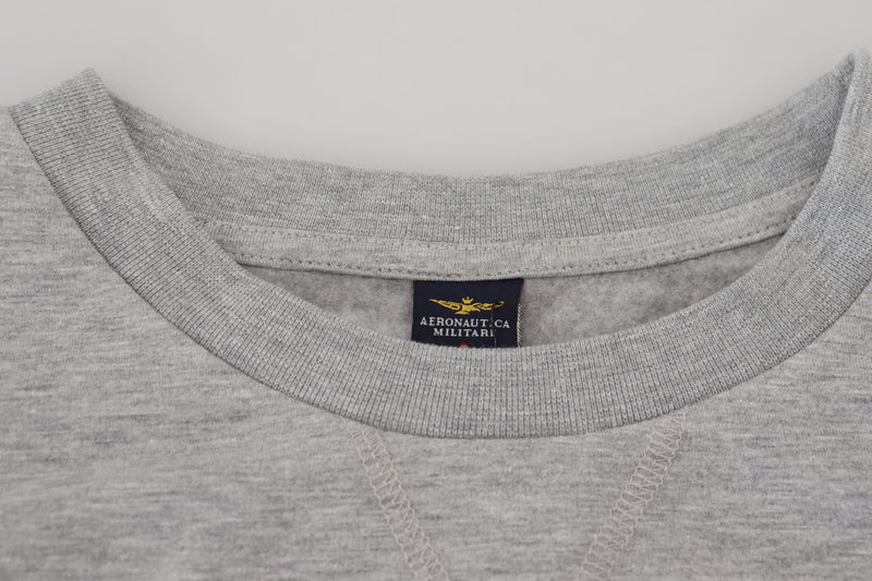 Aeronautica Militare Gray Pullover Sweatshirt for Men