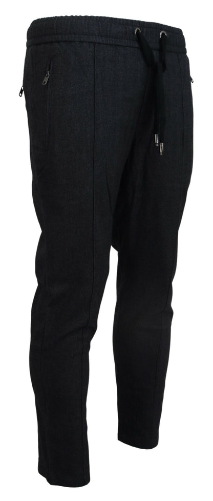 Pantalon jogging homme en coton gris Dolce & Gabbana
